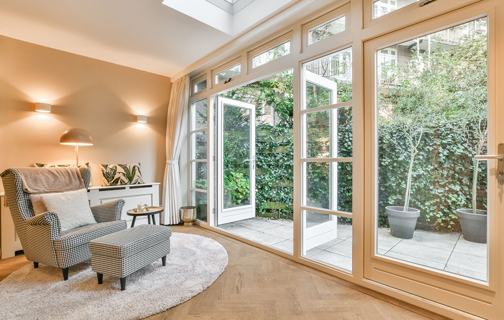 Nice interior with large windows