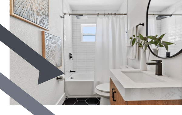 bathroom with vanity toilet and shower