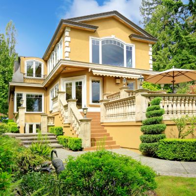 exterior of villa style house