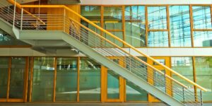 set of stairs in commercial building